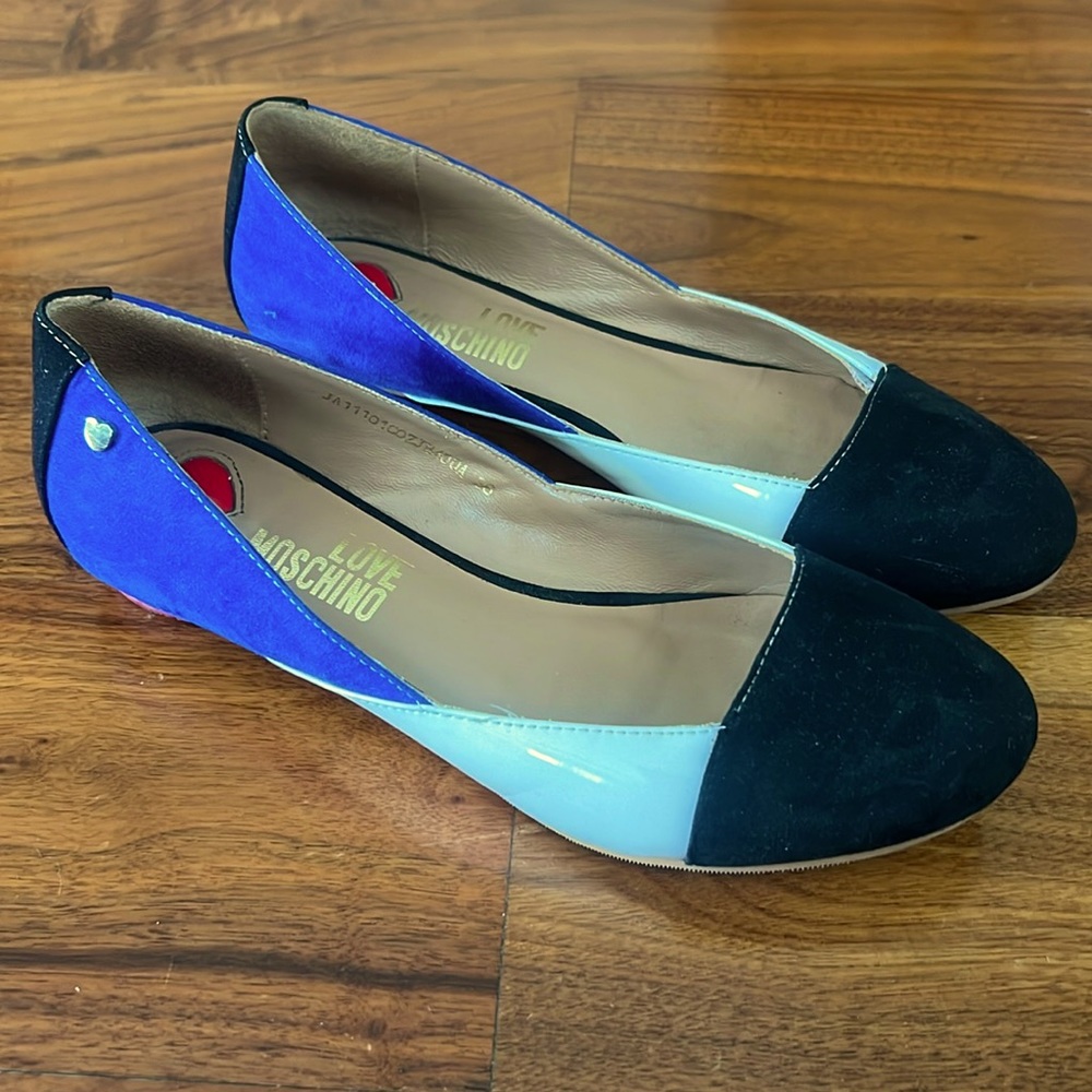 Love Moschino Flats with heart heel 36
